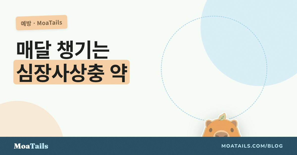 심장사상충: 기억에만 맡길 수 없는 한 달에 한 번
