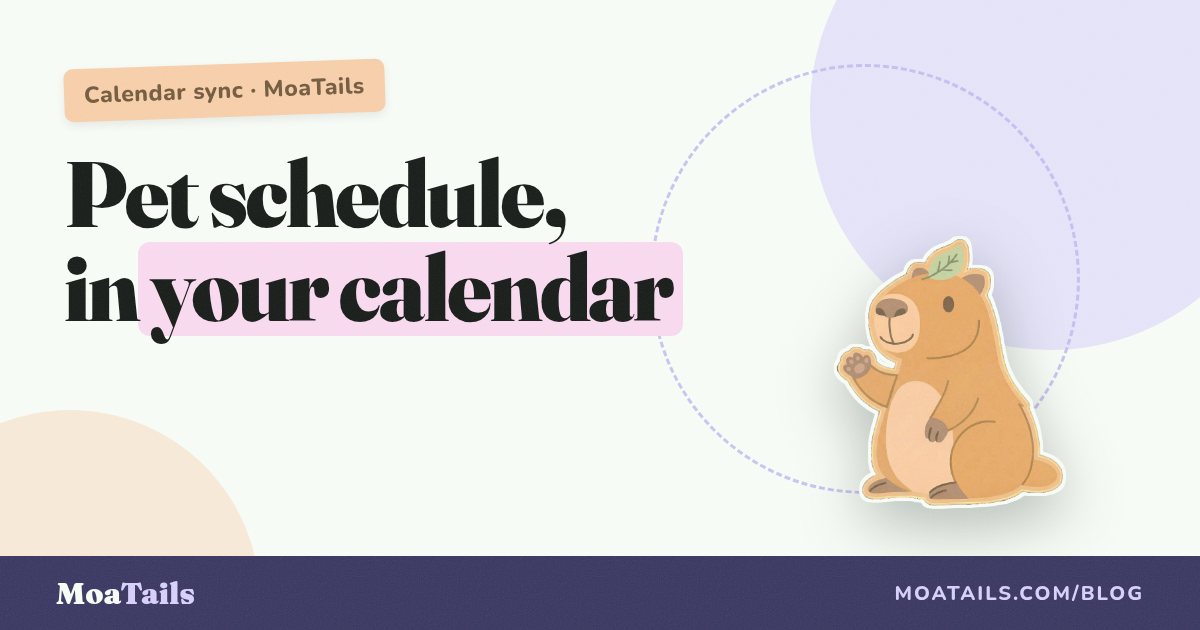 Syncing Your Pet's Schedule with Google Calendar & Apple Calendar